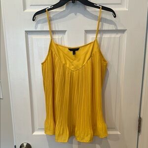Banana Republic Yellow Pleated Sleeveless Camisole